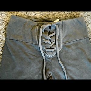 NWT Grey Lace Up Wildfox Jogger Sweatpants